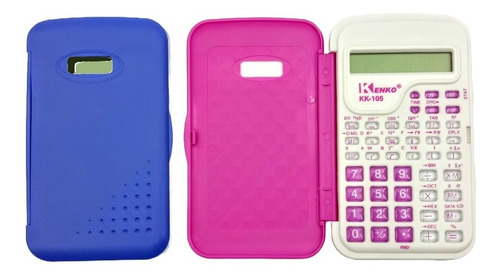 Set De 2 Calculadoras Cientificas Con Tapa Colores Kenko