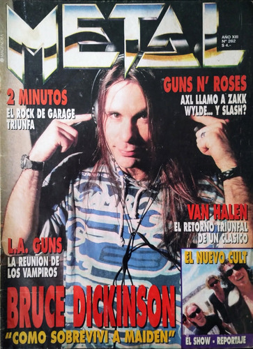 Revista Metal 262 Marzo 1995 Maiden 2 Minutos Guns