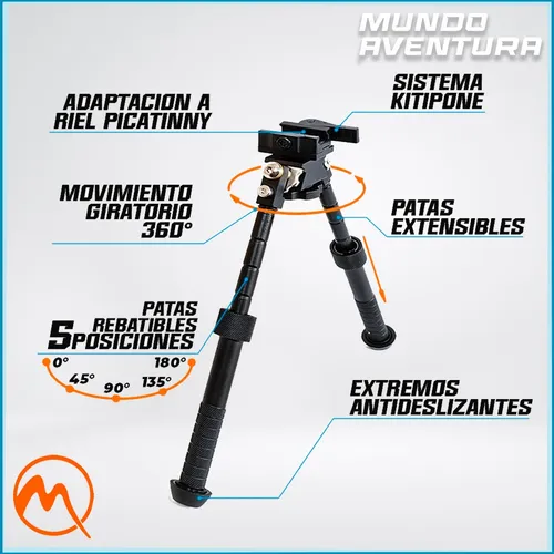 Bípode Táctico Discovery V8 Para Rifles Pcp Riel Picatinny