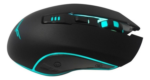 Mouse Gamer NA-0937 Pc Usb Rgb Ergonomico Alambrico 6 Botones Naceb Color Negro