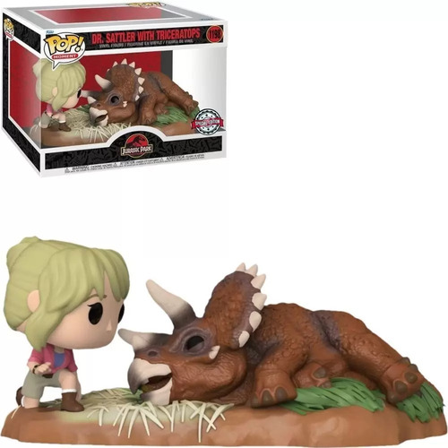 ¡Funko Pop! El Dr. Sattler de Parque Jurásico con Triceratops #1198