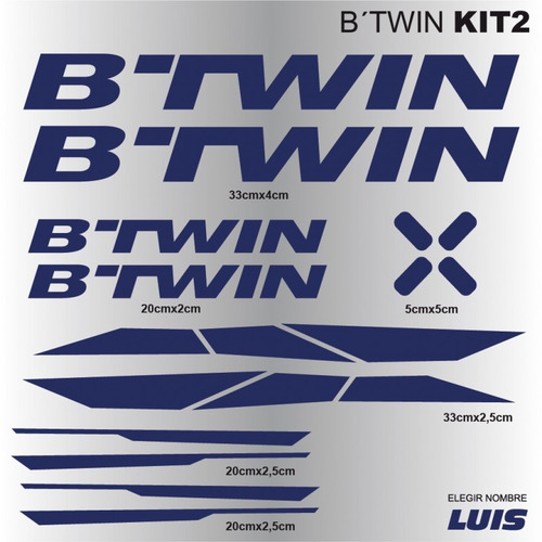 B-twin Kit2 Sticker Calcomania Para Cuadro De Bicicleta