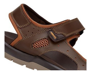 Sandalia Formal Veu40621 Ajustable Vacuno Marrón Logo