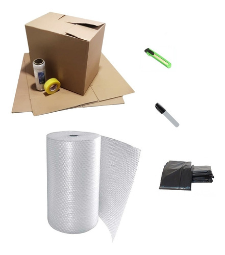 Kit Trasteos X 15 Cajas De Cartón + Protección