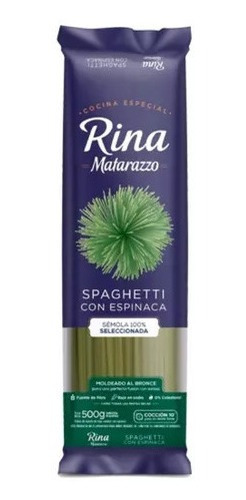 Rina Spaghetti Con Espinaca Matarazzo 500 G