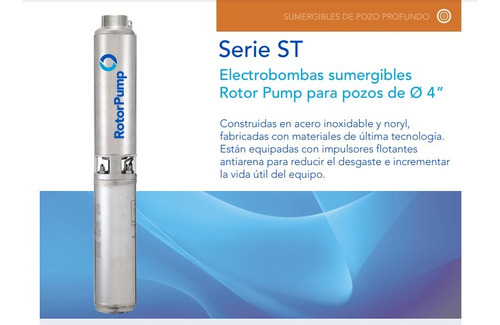 Imagen 6 de 8 de Bomba Sumergible De Pozo Rotor Pump 1.5 Hp St 1814 Trifásica