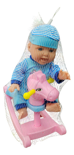 Muñeca Bebe Con Mecedora Y Accesorios Regalo Cute