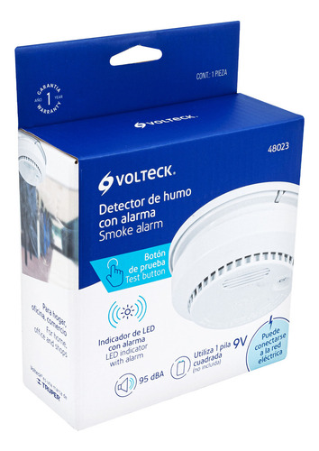 Detector De Humo Con Alarma Volteck