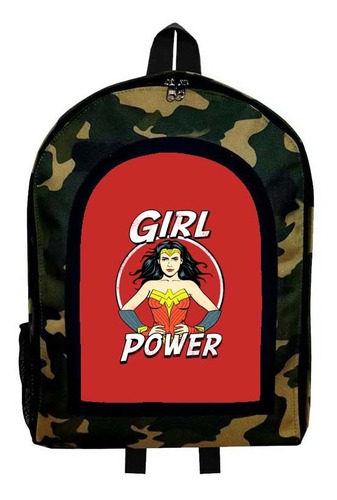 Mochila Camuflada Wonder Woman Nueva Colección Modelo 20