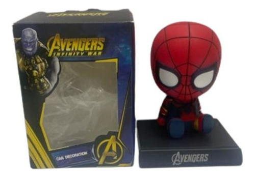 Figura De Spider-man Cabeza Oscilante Para Auto De 12 Cm