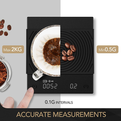 Báscula De Café Con Temporizador, Báscula Digital De Café Co