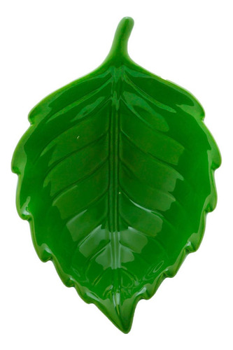Folha Decorativa Cerâmica Royal Decor 20x14x6cm Verde