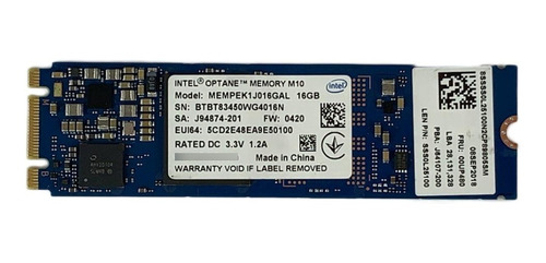 Original Memoria Intel Optane Memory Module 16gb M.2