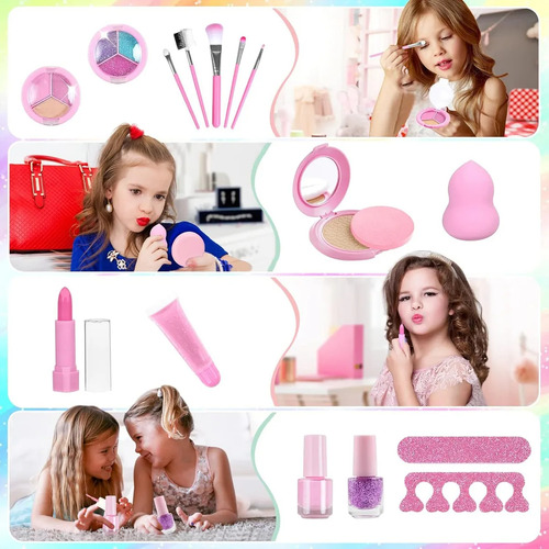 Juguetes De Maquillaje De Belleza Real Lavables Para Niñas