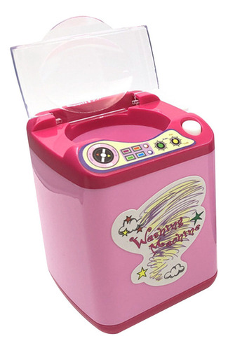 Mini Brinquedo Elétrico De Lavar Roupa Para Limpeza De Pincé