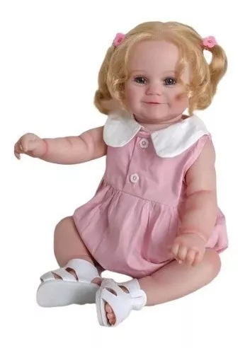 Boneca Bebe Reborn Malkitoys Silicone Morena Bianca 55cm - Malki toys