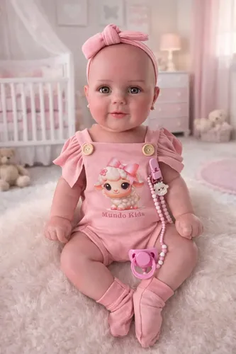 Boneca Bebê Reborn Sophia Olhos Castanhos 52cm Mundo Kids