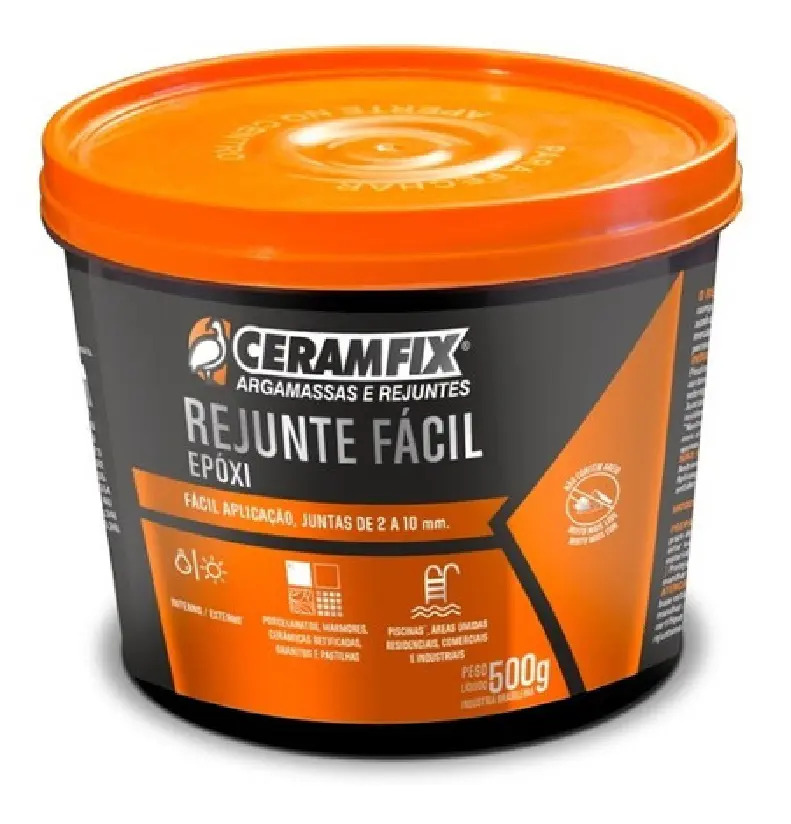 Rejunte para construção Ceramfix Epoxi x 500g cor corda nó