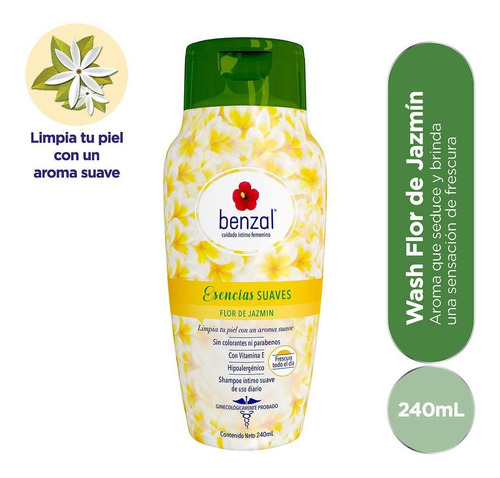 Shampoo Íntimo Benzal Wash Flor De Jazmín 240ml