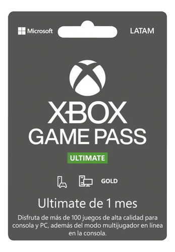 Xbox Game Pass Ultimate 1 Mes Codigo