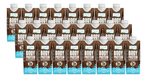 24x Bebida Láctea Vegetal Body Protein Equaliv Cacau 250ml