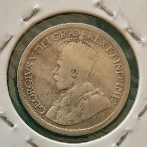 Moneda De 10 Centavos , Canada, (ley 0.925 Plata) Año 1915