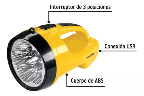 Linterna Recargable De Alta Potencia 350 Metros, 160 Lúmenes Truper TRUPER