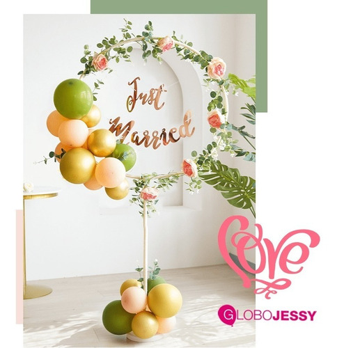 Soporte Para Globos Circular Flotante 1,70mts Con Base Pvc