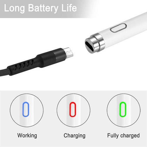Lapiz Capacitativo Active Stylus Para Tablet | Blanco
