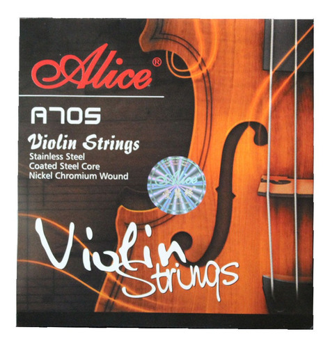 Encordado Para Violin Alice A705 Acero Recubierto En Nickel