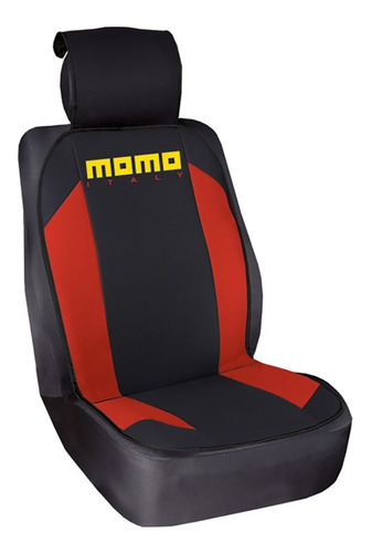 Cubre Asiento Momo 1 Pieza Negro / Rojo - Masu13r