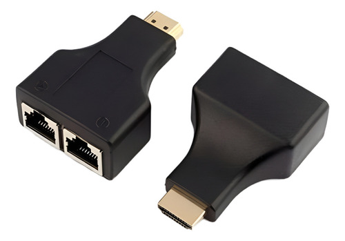 Extensor Hdmi 3d 30 Metros Via Cabo De Rede Utp Rj45 Cat5e/6