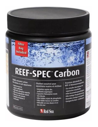 Red Sea Reef Spec Carbon 250gr Carvão Extra Ativado 500ml