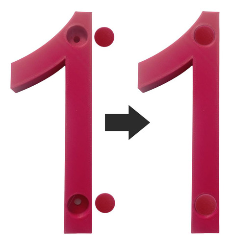 Números Para Señalética 3d, Mxdru-655, Número 655, 17.7cm Al
