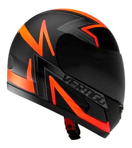Casco Moto Integral Vertigo Hk7 Naranja Fluo M