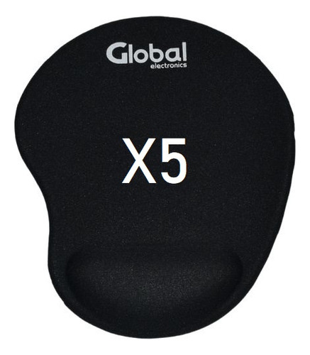 Mouse Pad Con Gel Negro X 5 Marca Global