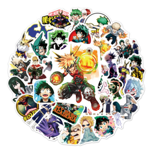- 50 Pegatinas De Anime De My Hero Academia All Might