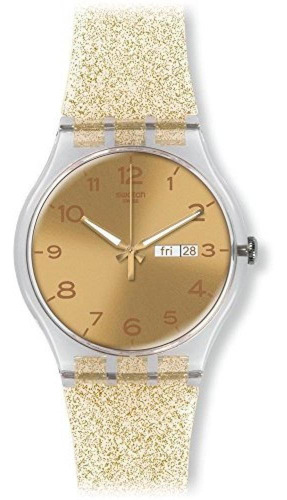 Reloj Swatch Dorado Dorado Dorado Sparkle Silicone Suok704