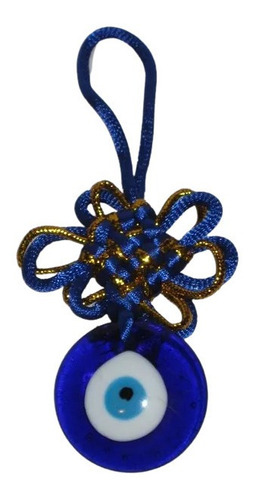 Ojo Turco Murano Vidrio Nudo Azul Activador 4cms 