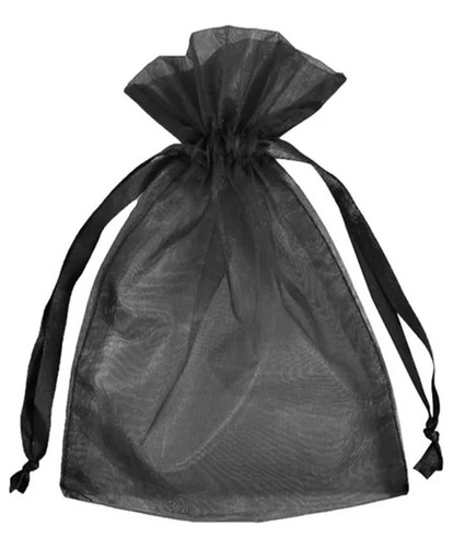 Saco Saquinho Organza 10x15 Preto 50 Un