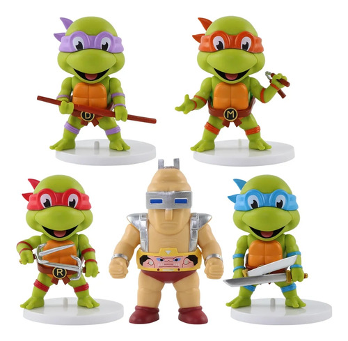 Lote 5 Figuras Tortugas Ninja 