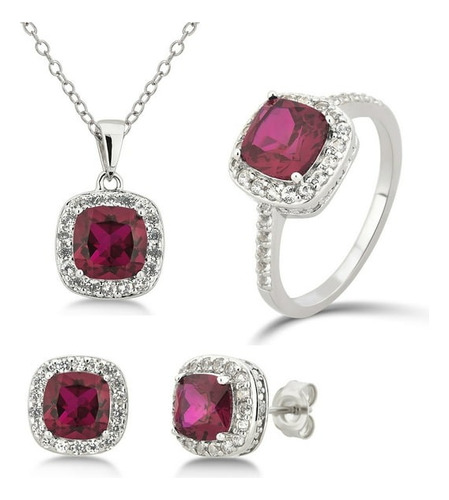 Set De Joyería De Plata
