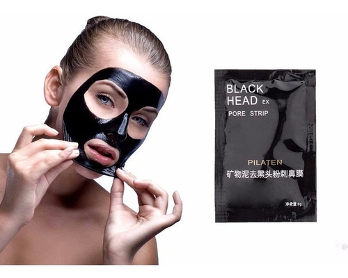 Mascarilla Negra Black Head Pilaten Quita Puntos Negros X50