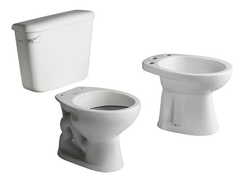 Combo Baño Ferrum Andina Inodoro Corto Mochila Bidet 3 Agu