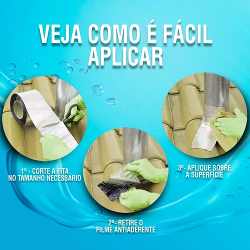 Fita Autoadesiva Viaflex Manta Asfaltica Aluminizada 5cm X 10m Viapol