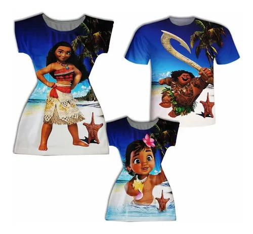 Vestido mae best sale e filha moana