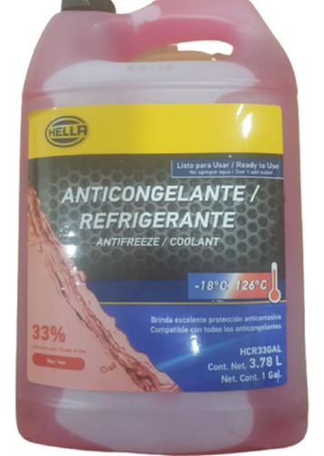 Anticongelante / Refrigerante Hella 1 Galon