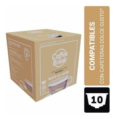 Mate C/ Leche 10 Capsulas Dolce Gusto Coffee Break Capsuland
