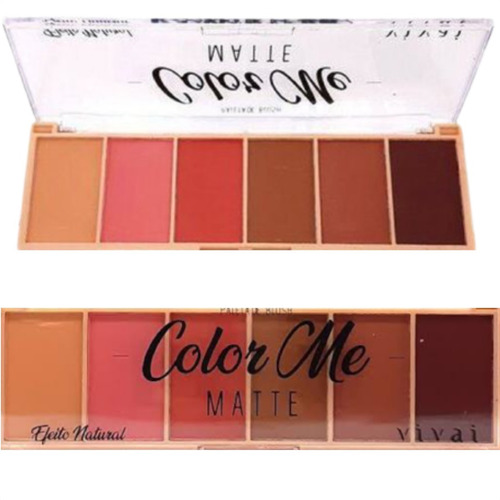 Imagem 1 de 10 de Paleta De Blush Color Me Matte Efeito Natural - Vivai 2004.4