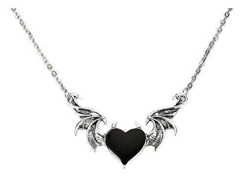 Collar J Devil Wing Con Colgante Estilo Hip Hop Retro En For